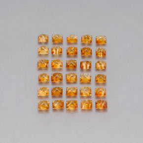 Pedras preciosas de citrino dourado natural de 3,66 ct, quadrado, VVS-VS