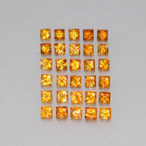 Pedras preciosas de citrino dourado natural de 3,60 ct, quadrado, VVS-VS