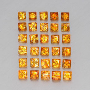 Pedras preciosas de citrino dourado natural de 3,60 ct, quadrado, VVS-VS