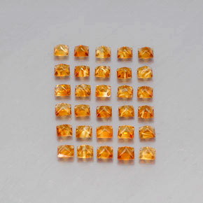 Pedras preciosas de citrino dourado natural de 3,60 ct, quadrado, VVS-VS