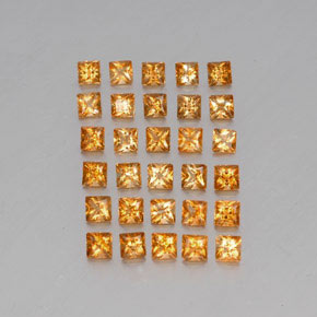Pedras preciosas de citrino amarelo natural de 3,57 ct, quadrado, VVS-VS
