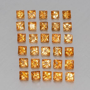 Pedras preciosas de citrino amarelo natural de 3,57 ct, quadrado, VVS-VS