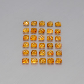 Pedras preciosas de citrino amarelo natural de  ct, quadrado, VVS-VS