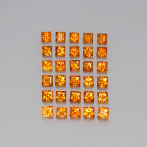 Pedras preciosas de citrino laranja natural de  ct, quadrado, VVS-VS