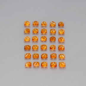 Pedras preciosas de citrino laranja natural de  ct, quadrado, VVS-VS