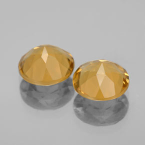 Pedras preciosas de citrino amarelo natural de  ct, corte redondo, VVS-VS