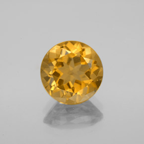 Citrino amarelo natural 2,40ct, corte redondo, VVS-VS