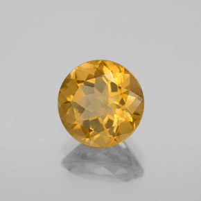 Citrino amarelo natural 2,40ct, corte redondo, VVS-VS
