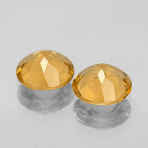 Pedras preciosas de citrino amarelo natural de  ct, corte redondo, VVS-VS