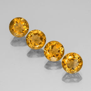 Pedras preciosas de citrino ouro natural de  ct, corte redondo, VVS-VS