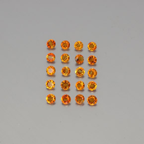 Pedras preciosas de citrino laranja natural de  ct, corte redondo, VVS-VS