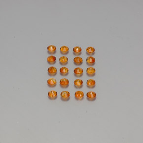 Pedras preciosas de citrino laranja natural de  ct, corte redondo, VVS-VS