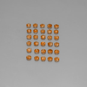 Pedras preciosas de citrino laranja natural de  ct, corte redondo, VVS-VS