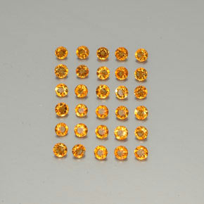 Pedras preciosas de citrino laranja natural de  ct, corte redondo, VVS-VS