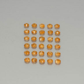 Pedras preciosas de citrino laranja natural de  ct, corte redondo, VVS-VS