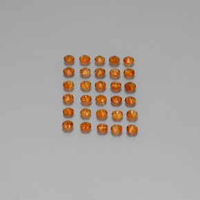Pedras preciosas de citrino laranja natural de  ct, corte redondo, VS-SI