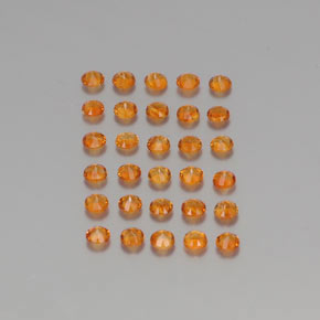Pedras preciosas de citrino laranja natural de  ct, corte redondo, VVS-VS