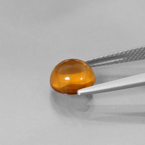 Citrino laranja natural 1,99ct, corte redondo, transparente