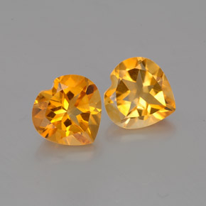 Pedras preciosas de citrino amarelo natural de  ct, formato de coração, VVS-VS