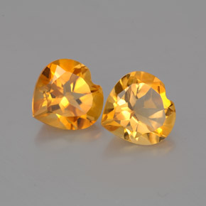 Pedras preciosas de citrino amarelo natural de  ct, formato de coração, VVS-VS