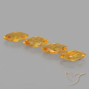 4.43ctw Natural Laranja Profundo-Ouro Citrino, Marquesa, VVS-VS
