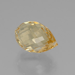 Citrino Laranja Dourada Natural 8.86ct, Briolette, VVS