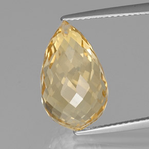 Citrino dourado natural 9,84ct, briolete, VVS