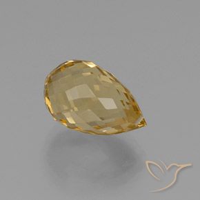 Citrino dourado natural 7,94ct, briolete, VVS