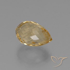 Citrino dourado natural 7,90ct, briolete, VVS-VS