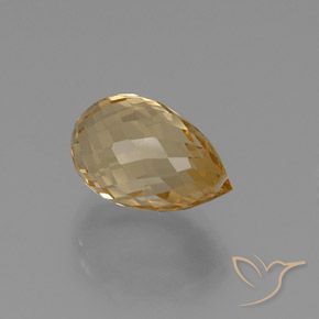 Citrino Dourado claro Natural 7.80ct, Briolette, VVS