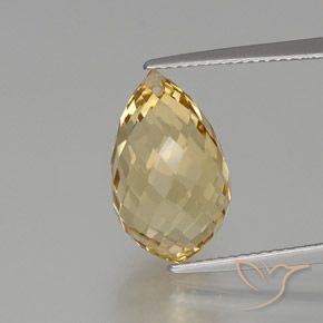 8.00ct Natural Dourado claro Citrino, Briolette, VVS-VS