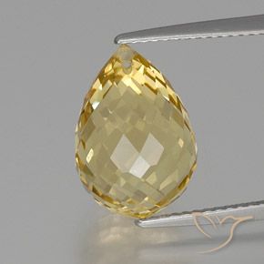 7.97ct Natural Dourado Citrino, Briolette, VS