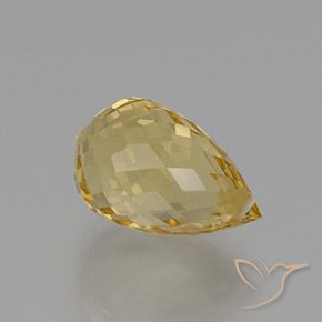 Citrino dourado natural 8,08ct, briolete, VVS-VS