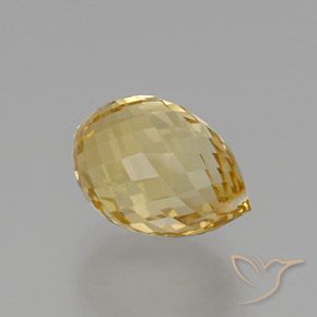 Citrino Dourado claro Natural 7.78ct, Briolette, VVS