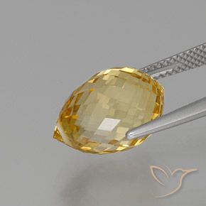 Citrino Dourado claro Natural 7.78ct, Briolette, VVS