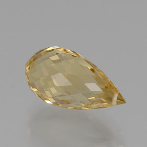 Citrino dourado claro natural 7,24ct, briolete, VVS