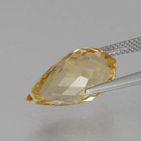 Citrino dourado claro natural 7,24ct, briolete, VVS