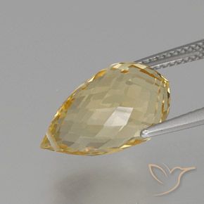 Citrino Dourado claro Natural 7.77ct, Briolette, VVS