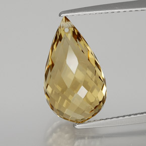 Citrino dourado natural 6,52ct, briolete, VVS