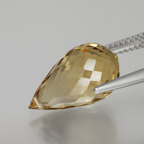 Citrino dourado natural 6,52ct, briolete, VVS