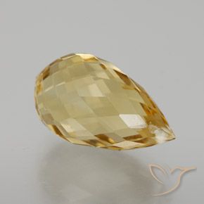 Citrino Laranja Dourada Natural 6.85ct, Briolette, VVS-VS