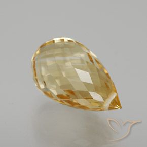 Citrino Ouro Natural 6.56ct, Briolette, VVS