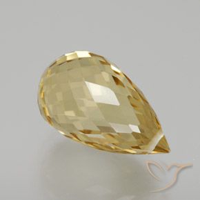 Citrino Dourado Natural 6.91ct, Briolette, VVS-VS