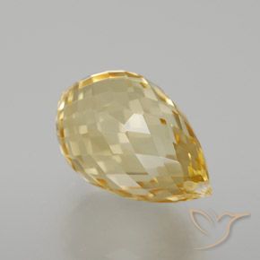 Citrino Dourado claro Natural 6.70ct, Briolette, VVS