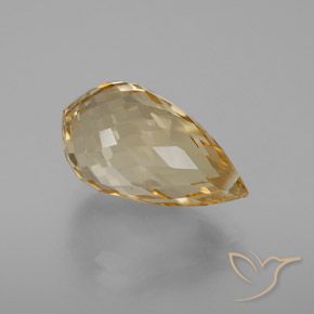 Citrino Dourado Natural 7.22ct, Briolette, VVS