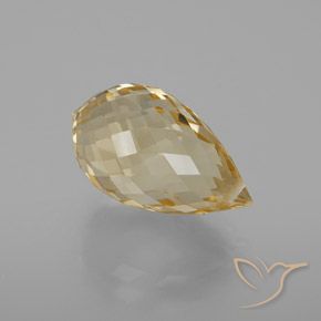 Citrino Dourado claro Natural 7.12ct, Briolette, VVS-VS