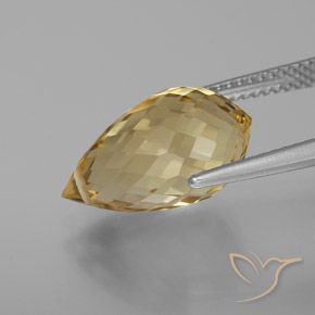 Citrino Laranja Dourada Natural 7.16ct, Briolette, VVS-VS