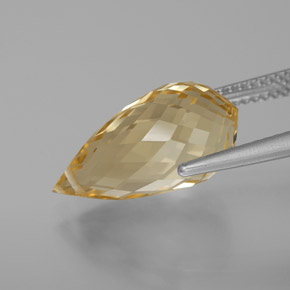 Citrino dourado natural 7,09ct, briolete, VVS