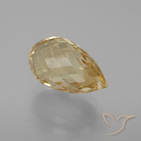 Citrino Dourado claro Natural 7.35ct, Briolette, VVS