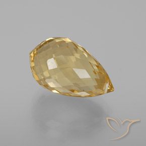 Citrino Laranja Dourada Natural 7.50ct, Briolette, VVS-VS